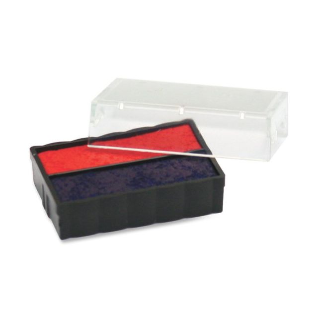 Trodat E4850L Replacement Ink Pad - 1 Each - Blue, Red Ink - Blue - Plastic (Min Order Qty 8) MPN:P4850BR