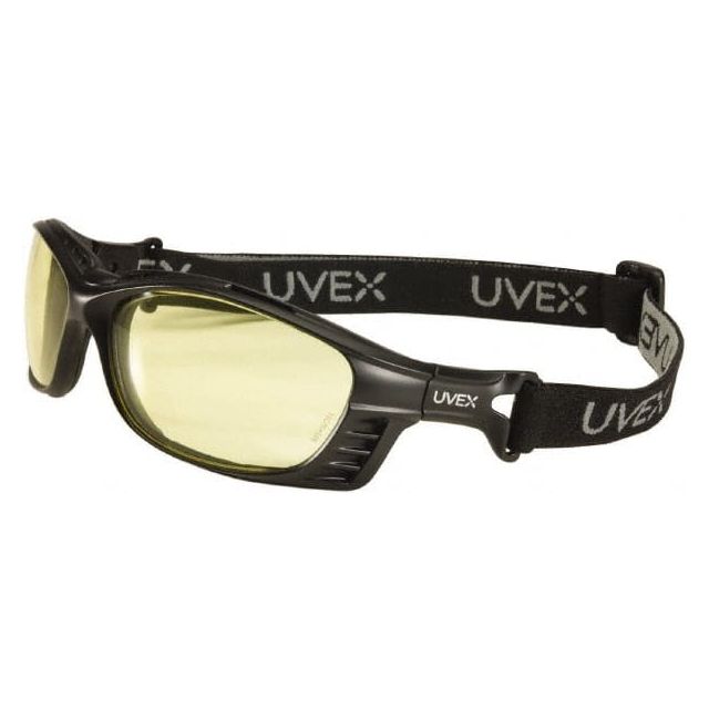 Safety Glass: Anti-Fog, Polycarbonate, Amber Lenses, Full-Framed, UV Protection MPN:S2942HS