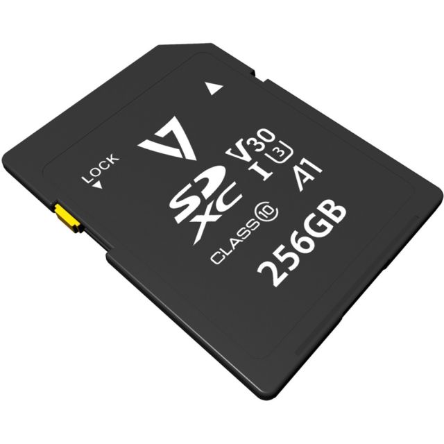 V7 VPSD256GV30U3 256 GB SDXC - 95 MB/s Read - 30 MB/s Write - 5 Year Warranty (Min Order Qty 3) MPN:VPSD256GV30U3
