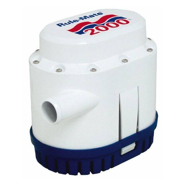 Bilge Pumps, Voltage (DC): 12, Amperage Rating: 12, GPH @ 0 Feet of Head: 2000.000, Operation: Automated, GPH @ 3.35 Feet of Head: 1620 MPN:RM2000A