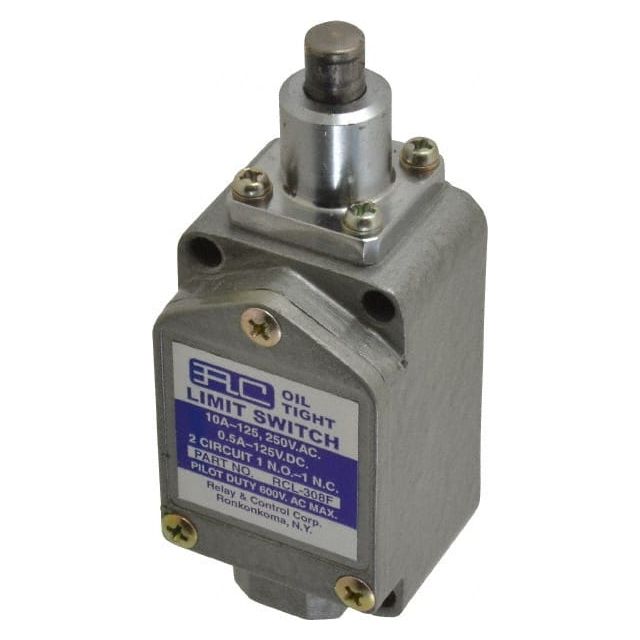 General Purpose Limit Switch: SPDT, NC, Plunger, Top MPN:RCL-308