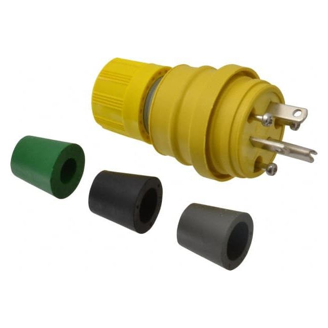 Locking Inlet: Plug, Industrial, 5-20, 125V, Yellow MPN:14W33