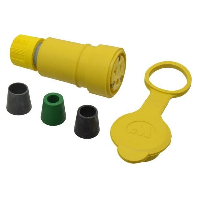 Locking Inlet: Connector, Industrial, 5-20, 125V, Yellow MPN:15W33