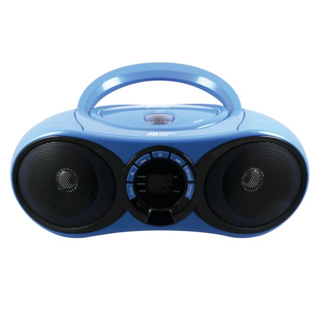 HamiltonBuhl AudioMVP HECHB100BT2 CD Boombox With FM Radio And Bluetooth Receiver, 8.5inH x 11.8inW x 4.5inD, Blue MPN:HECHB100BT2