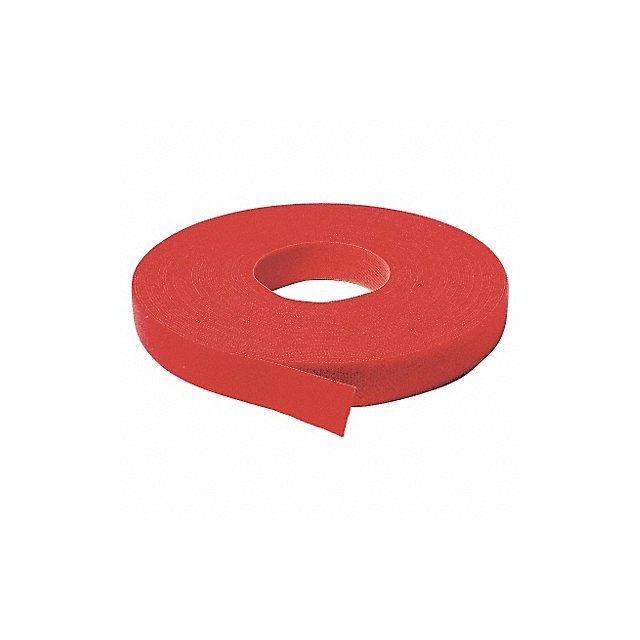 Hook-and-Loop Cable Tie Roll 75 ft Red MPN:176064