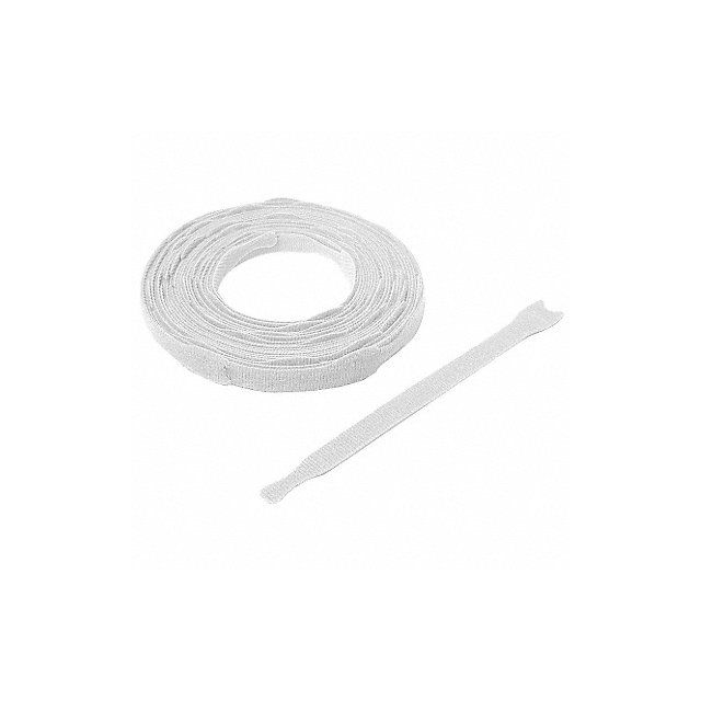 Hook-and-Loop Cable Tie 8 in White PK900 MPN:176408