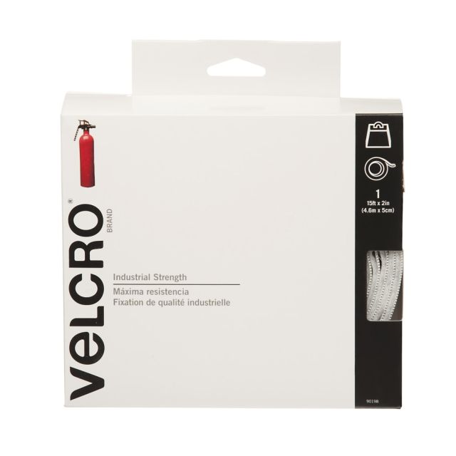 VELCRO Brand Industrial Strength Velcro Self Stick Tape, 2in x 15ft, White (Min Order Qty 2) MPN:90198