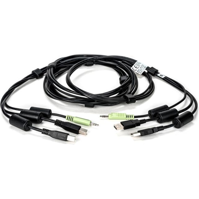 Vertiv Avocent USB Keyboard and Mouse, and Audio Cable, 10 ft. for Vertiv Avocent SV and SC Series Switches - 10 ft, 2 x USB, 1 x Audio, Secure KM with DPP cable (Min Order Qty 3) MPN:CBL0133