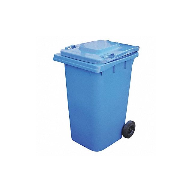 Trash Can 64 gal Blue Polyethylene MPN:TH-64-BLU