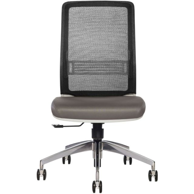 Sinfonia Sing Ergonomic Mesh/Fabric Mid-Back Task Chair With Antimicrobial Protection, Armless, Black/Gray/White MPN:S120BA0SM14SU0S