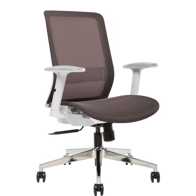 Sinfonia Sing Ergonomic Mesh Mid-Back Task Chair, Adjustable Height Arms, Copper/White MPN:S130-W-A2S-MS13S