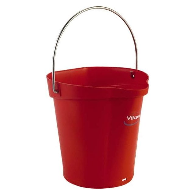 1-1/2 Gal, Polypropylene Round Red Single Pail with Pour Spout 56884 Household Cleaning Supplies