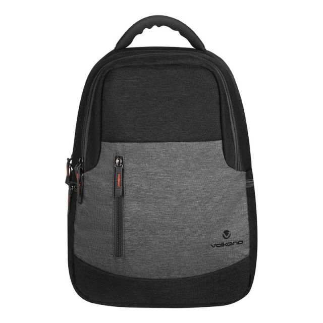 Volkano Breeze Backpack With 15.6in Laptop Compartment, Black/Gray (Min Order Qty 2) VK-7024-LBKGR