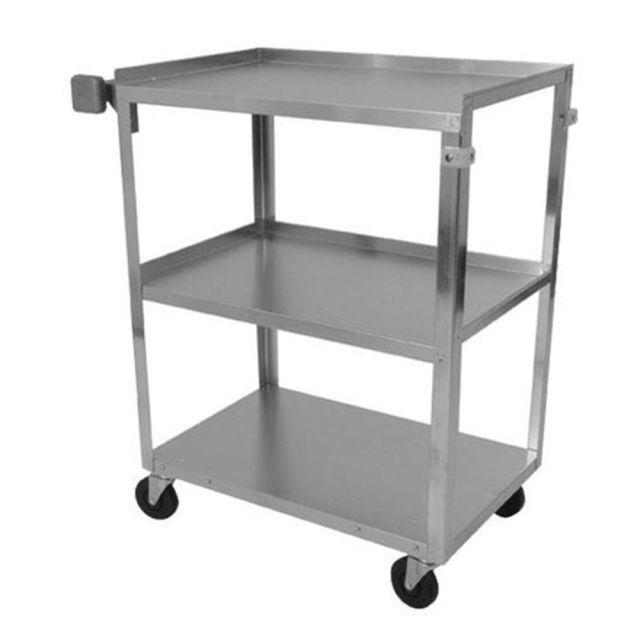 Vollrath 3-Tier Stainless-Steel Utility Cart, 32-5/8inH x 15-1/2inW x 27-1/2inD MPN:97120