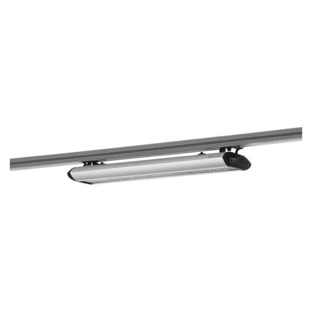 Task Light: LED, Non-Adjustable Arm, Bracket, Silver 112975000-5619 Power & Electrical Supplies