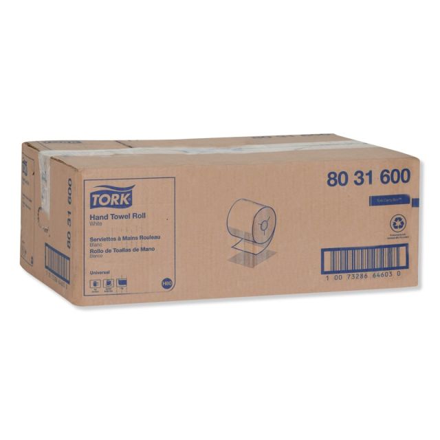 Tork Universal Notched 1-Ply Paper Towels, 756 Sheets Per Roll, Pack Of 6 Rolls MPN:8031600