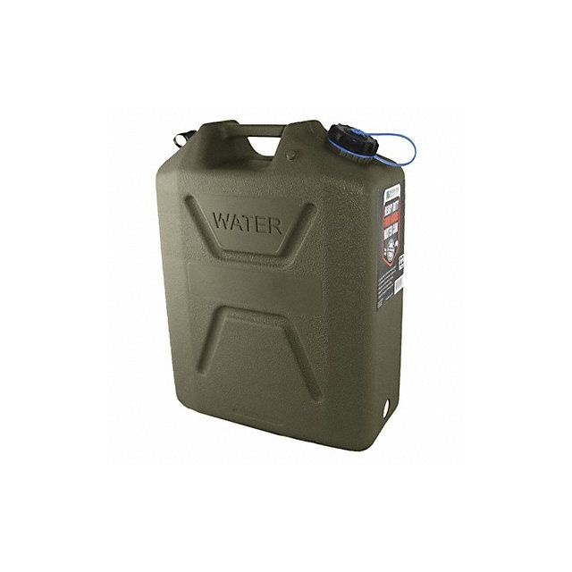 Water Container 5 gal Green 18-1/4 H 3214 Emergency Preparedness