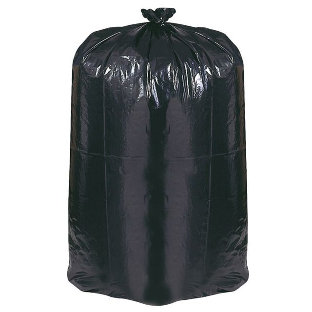 Webster EarthSense 1.25 mil Trash Bags, 60 gal, 38inH x 58inW, 75% Recycled, Black, 100 Bags RNW6050