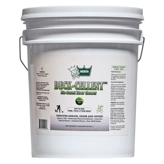 Floor Cleaner: 5 gal Pail, Use on Quarry Tile & Rest Rooms MPN:5770802