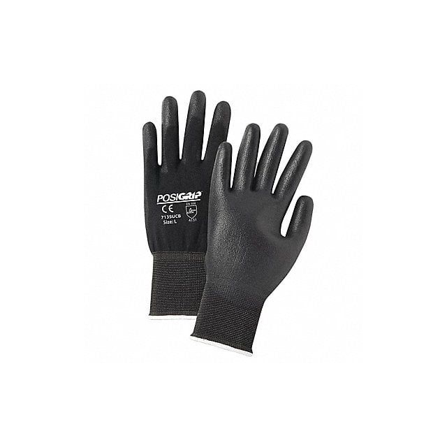 Coated Gloves PU Nylon Black 2XL PR PK12 MPN:713SUCB/2XL