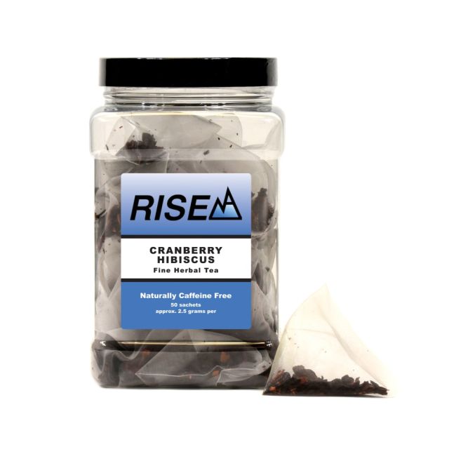 RISE NA Cranberry Hibiscus Tea, 8 Oz, Canister Of 50 Sachets (Min Order Qty 2) MPN:72150