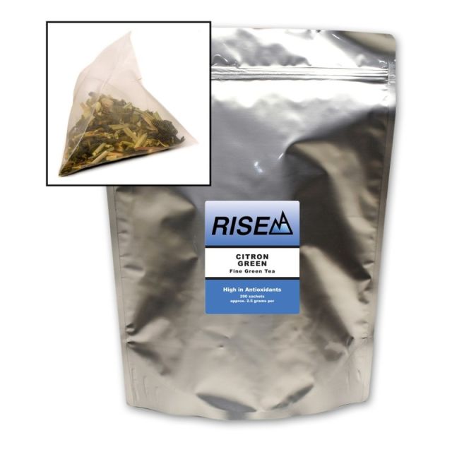 RISE NA Organic Citron Green Tea, 8 Oz, Bag Of 200 Sachets MPN:758200