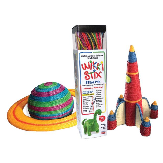 Wikki Stix STEM Pak, Assorted Colors, Pack Of 36 Sticks (Min Order Qty 3) MPN:WKX850