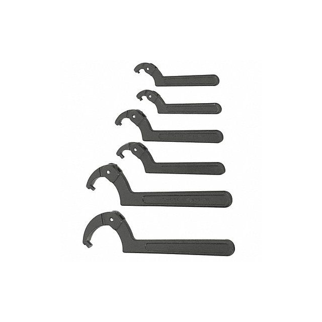 Spanner Wrench Set Adj. Pin 6 Pieces MPN:WS-476