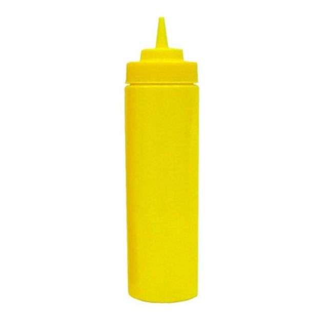 Winco Wide-Mouth Squeeze Bottles, 24 Oz, Yellow, Set Of 6 Bottles (Min Order Qty 3) MPN:PSW-24Y