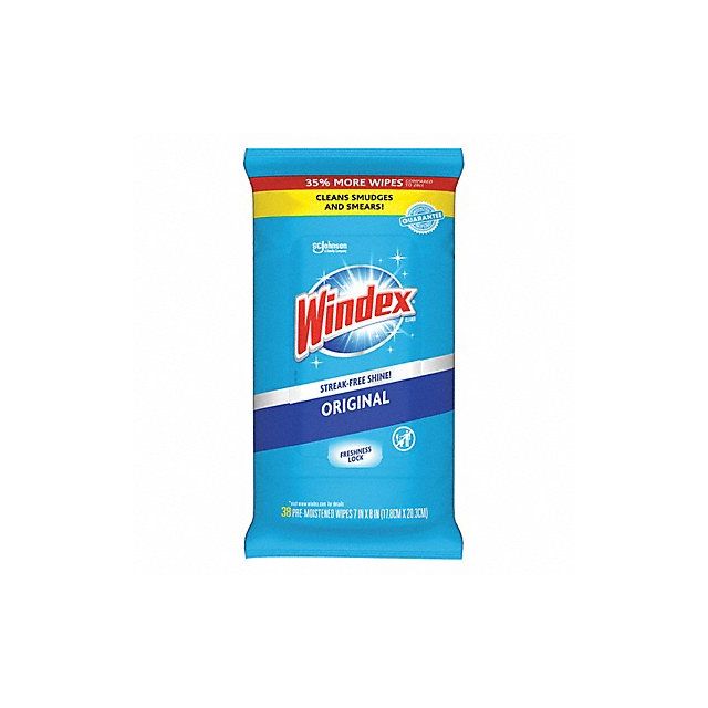 Glass Cleaner Wipes 8 x 7 38 ct PK12 MPN:319251