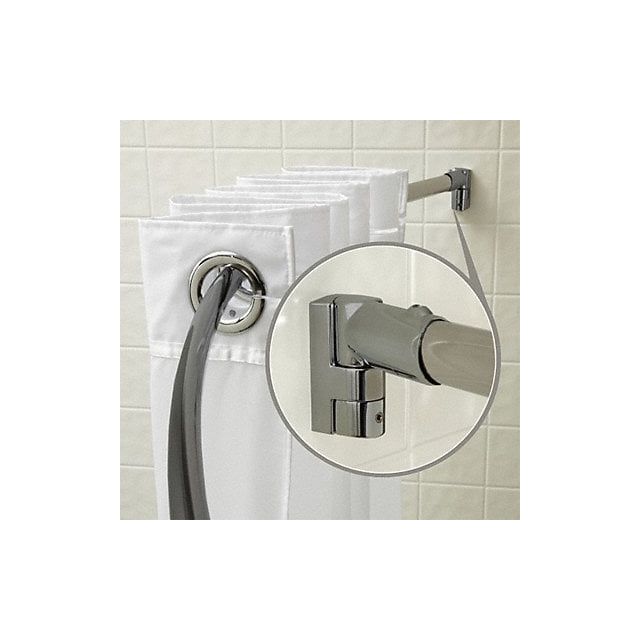 Curved Shower Rod 57 3/4 in L Satin PK6 MPN:WOCSN5SP