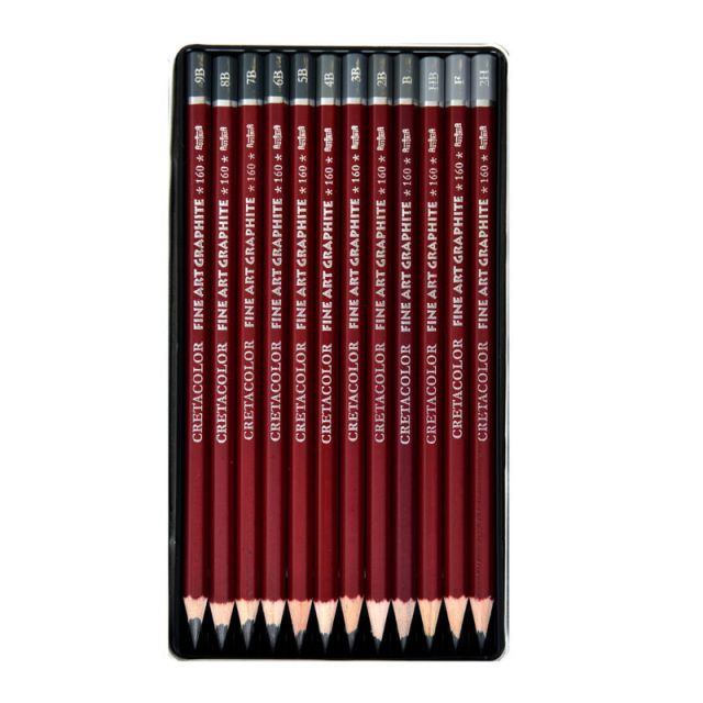 Cretacolor Drawing Pencils, 8B - 6H, 12-Piece Set, Pack Of 2 Sets (Min Order Qty 2) MPN:15-16-052-2