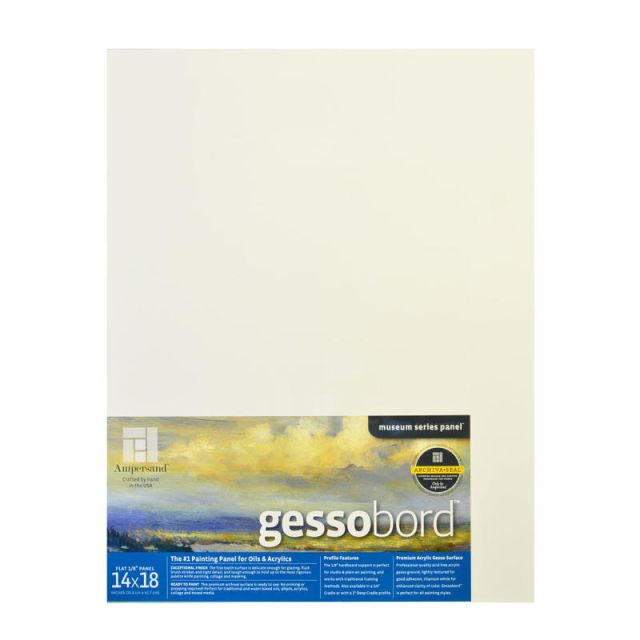 Ampersand Gessobord, 14in x 18in, 1/8in, White, Pack Of 2 (Min Order Qty 2) MPN:GBS14-2