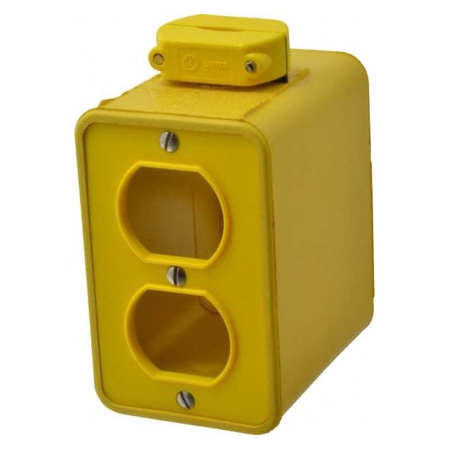 Electrical Portable Outlet Box: Rubber, Rectangle, 1 Gang MPN:3000