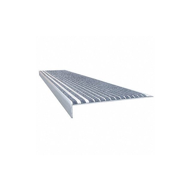 Stair Tread Gray 60in W Extruded Alum MPN:511CGY5