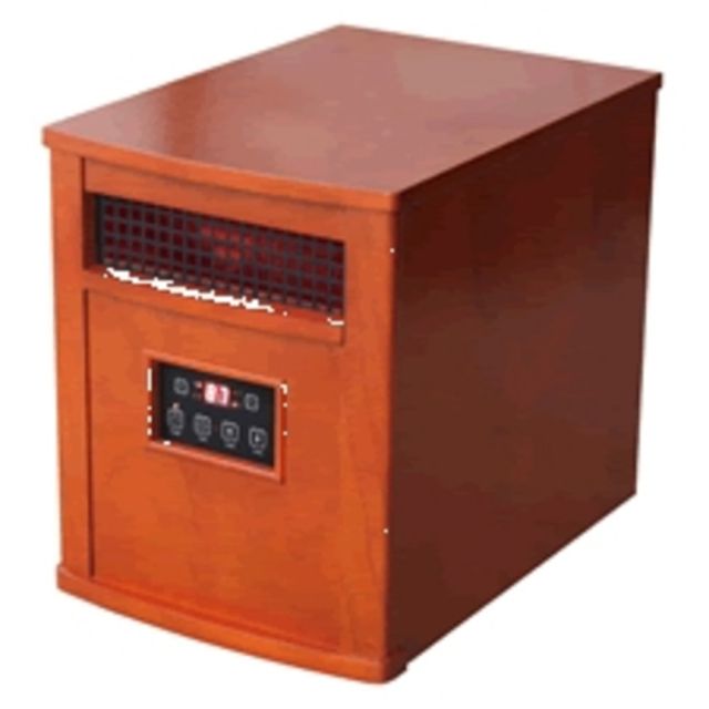 Comfort Glow Infrared Qtz Heater-Auburn Oak - Infrared - Electric - Electric - 750 W to 1500.52 W - 1000 Sq. ft. Coverage Area - 1500 W - 120 V AC - 12.50 A - Remote Control - Indoor - Portable - Oak MPN:QEH1500