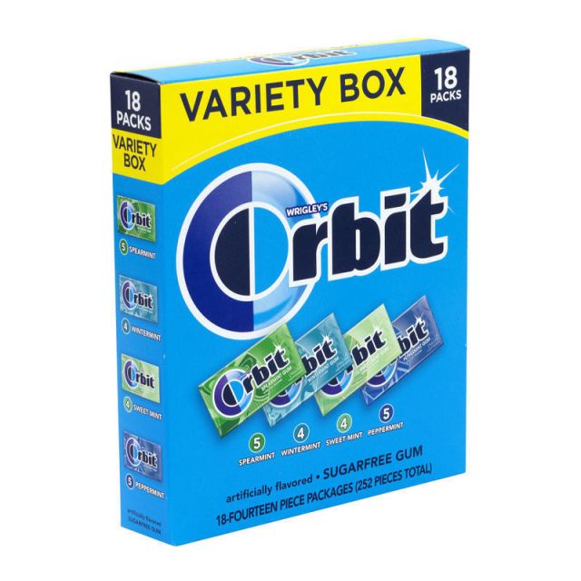Orbit Sugar-Free Mint Gum, Box Of 18 (Min Order Qty 2) MPN:11437