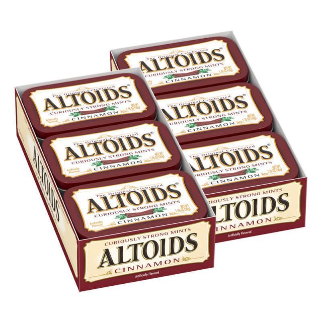 Altoids Curiously Strong Mints, Cinnamon, 1.76 Oz, Pack Of 12 Tins (Min Order Qty 2) MPN:875144