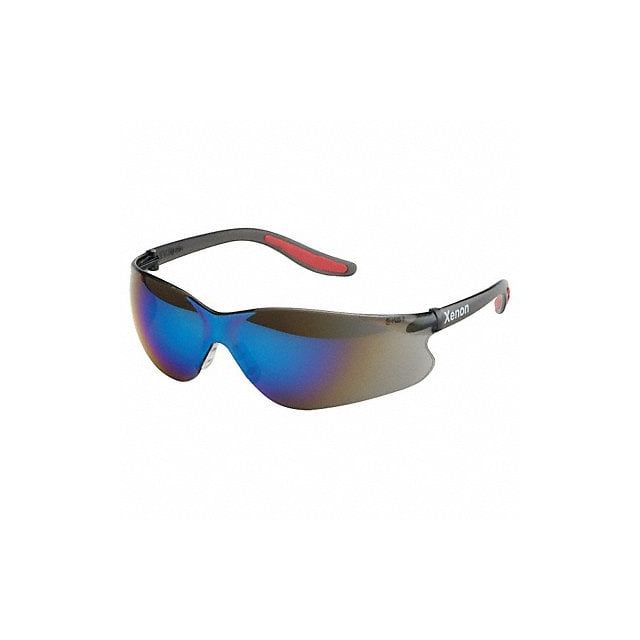 Safety Glasses Blue Mirror Uncoated MPN:SG-14M