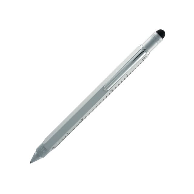 Monteverde One Touch Tool Pencil, 0.9 mm, #2 Soft, Silver Barrel, Black Lead (Min Order Qty 2) MPN:MV35241