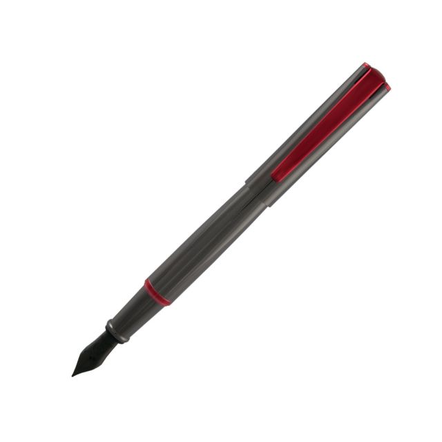 Monteverde Impressa Luxury Capped Fountain Pen, Medium Point, Gun Metal Barrel, Black Ink (Min Order Qty 2) MPN:MV29873
