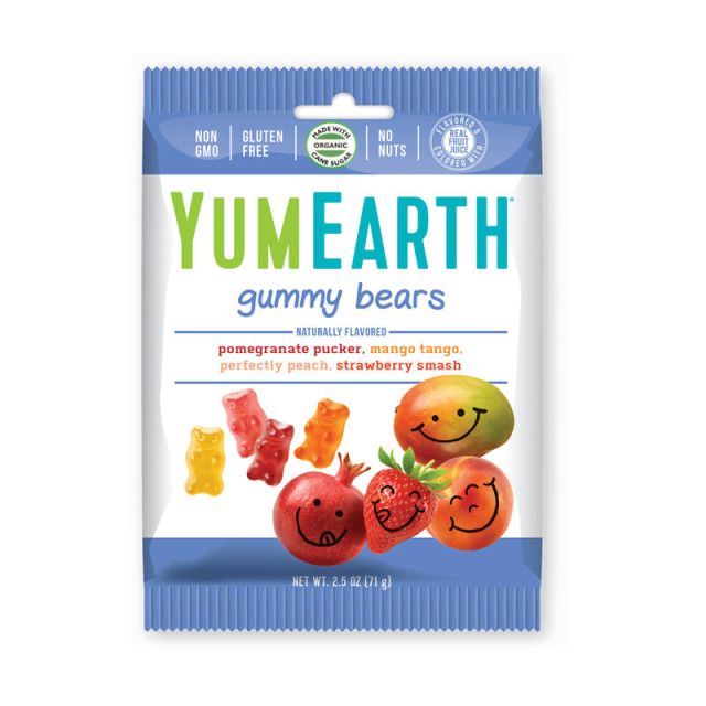 Yummy Earth Gummy Bears, 2.5 Oz, Pack Of 12 Bags (Min Order Qty 2) MPN:1552