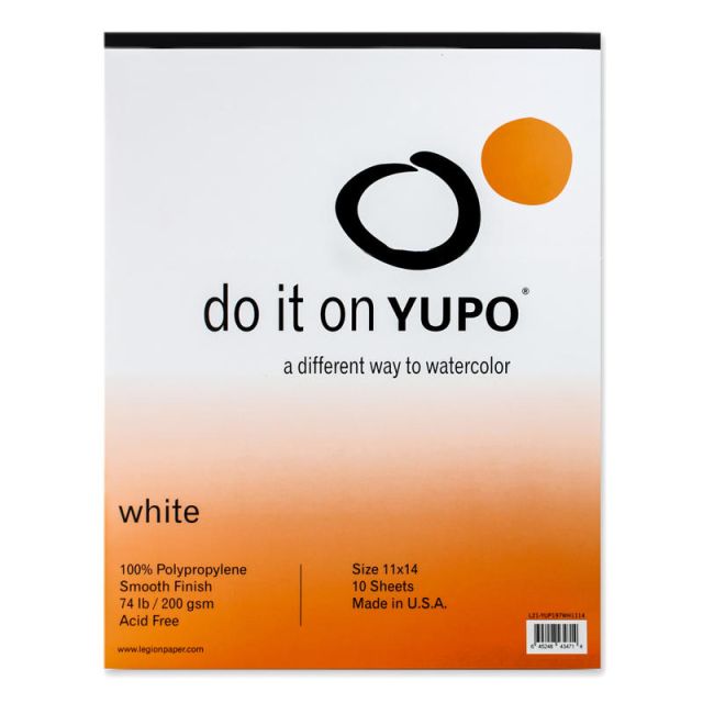 Yupo Watercolor Pad, 11in x 14in, 10 Sheets (Min Order Qty 2) MPN:L21-YUP197WH1114