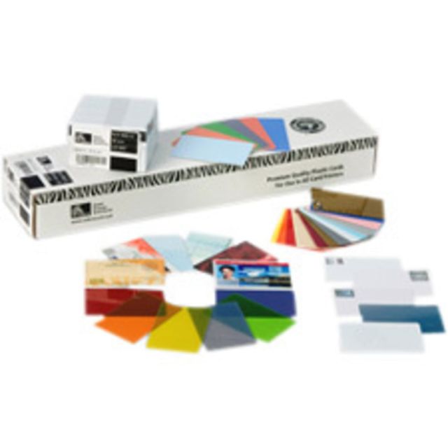 Zebra Premier ID Card - 2.13in x 3.37in Length - 500 - White - Polyvinyl Chloride (PVC) (Min Order Qty 2) MPN:104523-215