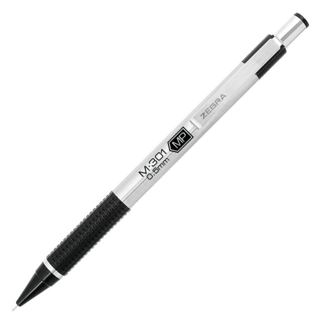 Zebra M-301 Stainless Steel Mechanical Pencils, 0.5 mm, Pack Of 2 (Min Order Qty 12) MPN:54012