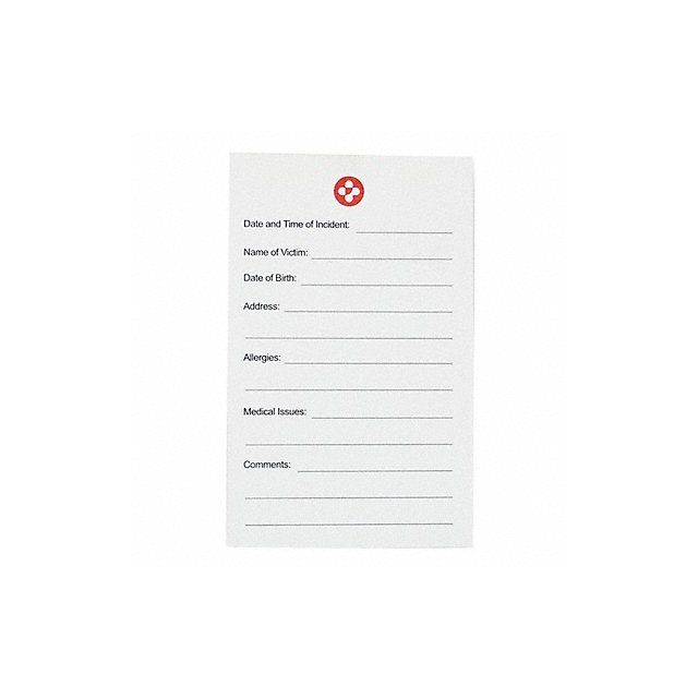 Incident Notecard Refill Cardboard Cover MPN:8911-000410-01