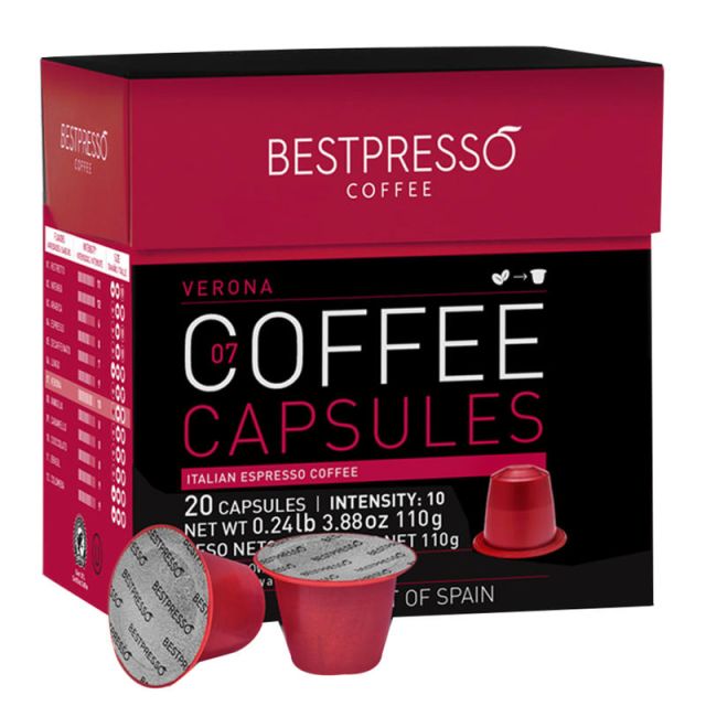 Bestpresso Single-Serve Coffee Freshpacks, Verona, Variety Pack, Carton Of 120, 6 x 20 Per Box (Min Order Qty 2) MPN:BEST-07VERONA-6