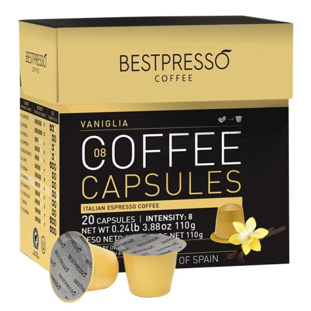 Bestpresso Single-Serve Coffee Freshpacks, Vanilla, Variety Pack, Carton Of 120, 6 x 20 Per Box (Min Order Qty 2) MPN:BEST-08VANIGL-6