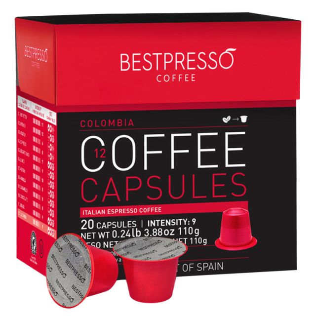 Bestpresso Single-Serve Coffee Freshpacks, Chocolate, Variety Pack, Carton Of 120, 6 x 20 Per Box (Min Order Qty 2) MPN:BEST-10CIOCLAT-6