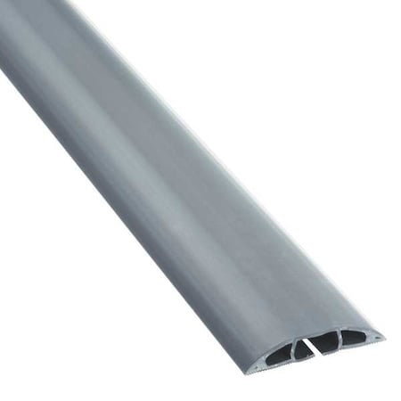 Cable Protector, 1/2 in H, 6 ft L, 2-3/8 in W, 1 Channel, PVC, Gray MPN:CC-4
